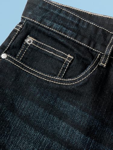 Image of The Souled Store Straight-Fit Denim: Men and Boys Cotton Blend Straight Fit Cargo Pockets Lightweight Everyday All-Season Denim Jeans