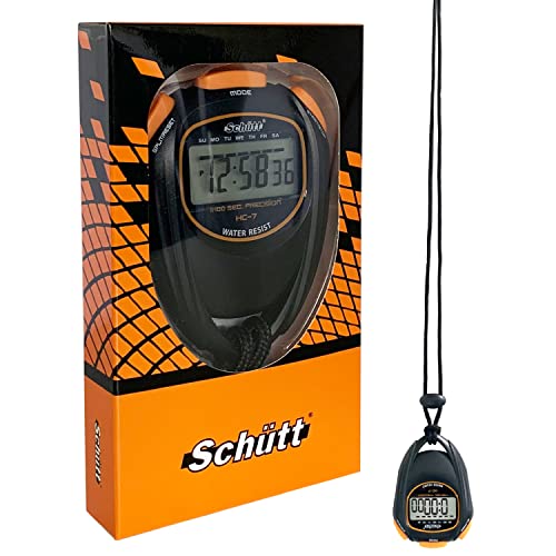 Schütt Stoppuhr HC-7 | Digitale Multifunktions-Stoppuhr mit großem Display | Einfacher Batteriewechsel | Guter Druckpunkt | Hobby | Sport | Freizeit | Spritzwasserfest | Für Kinder geeignet