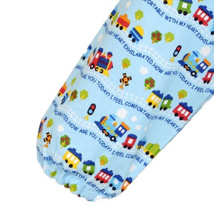 Amazon.co.jp: スモック100-110cm カラフル列車で行こう（スケアー地  