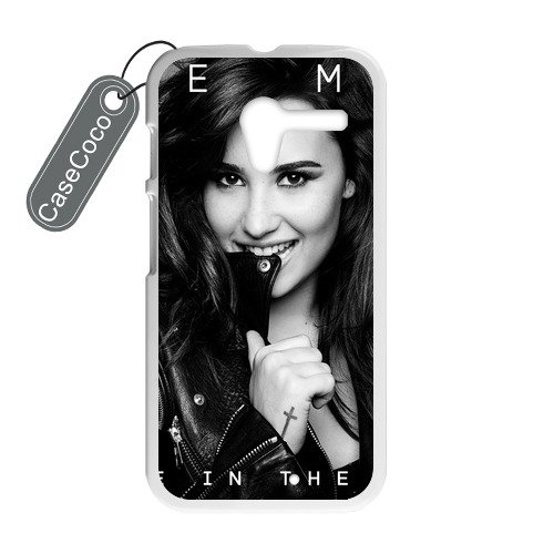 CASECOCO(TM) Demi Lovato Motorola Moto X Case - Protective Hard White Case for Motorola Moto X