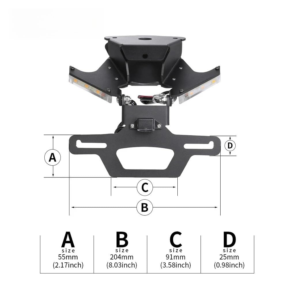 Pasuje do Aprilia RS660 RSV4 1100 składany uchwyt na tablicę rejestracyjną Fender Eliminator Tail Frame Rama na rejestrację motor