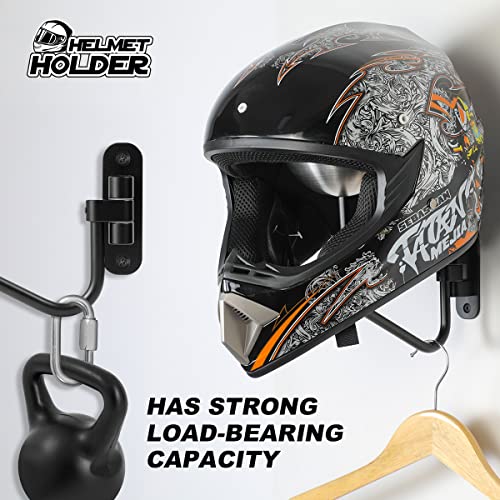 image for Magicfour Helmet Holder, Helmet Holder for Bike 180 Degree Rotation He
