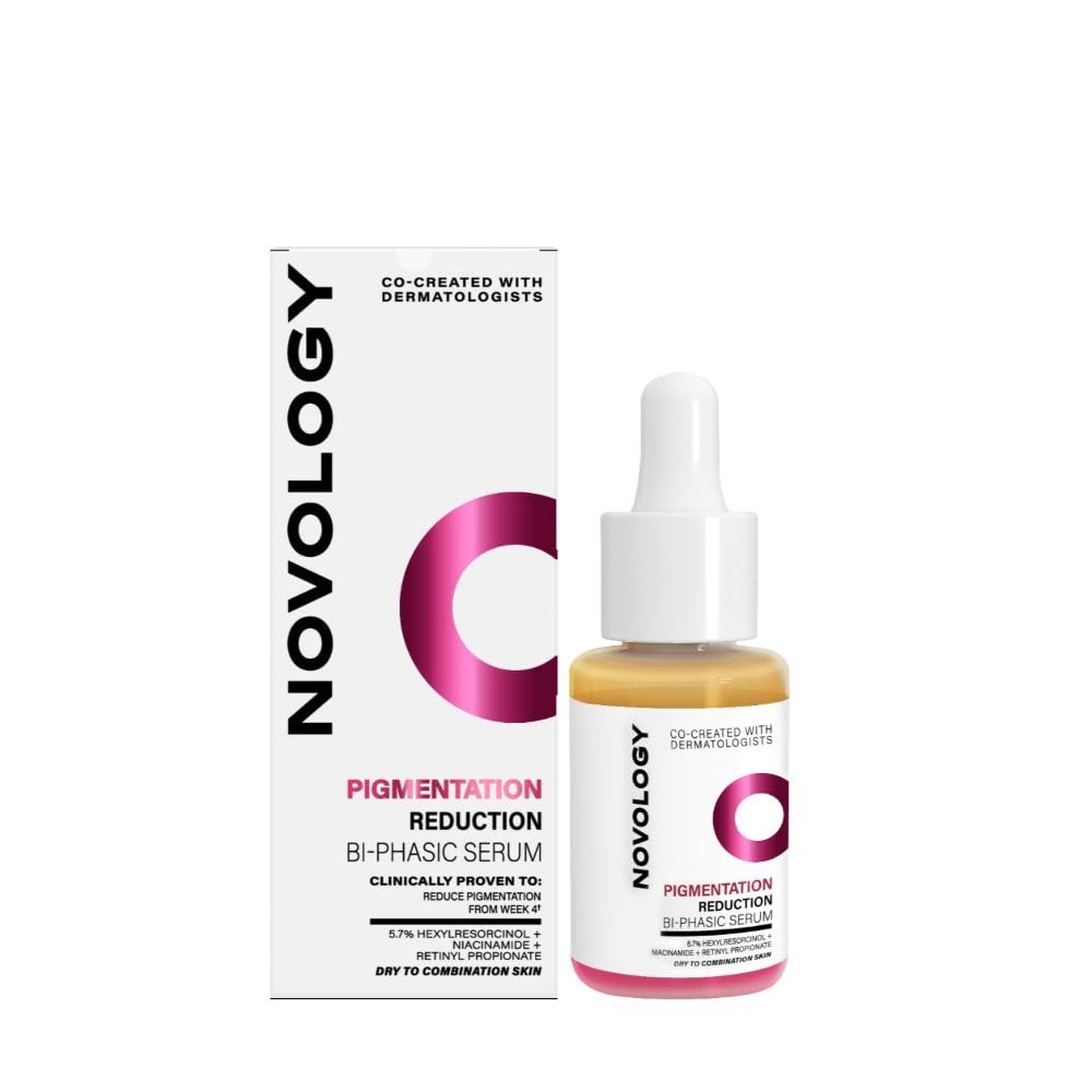 Novology Bi-Phasic Serum for Hyperpigmentation, Dark Spots, Acne Marks and Uneven Skin Tone with Niacinamide and Pro Retinol| Dry-Combination Skin | 10 ML-image-22
