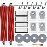 Accessori per aspirapolvere Roborock QV 35A/QV 35S/QR 598/QR 798, pezzi di ricambio con 2 spazzole principali, 4 filtri Hepa, 4 tamponi per la pulizia, 4 sacchetti per la polvere, 6 spazzole laterali