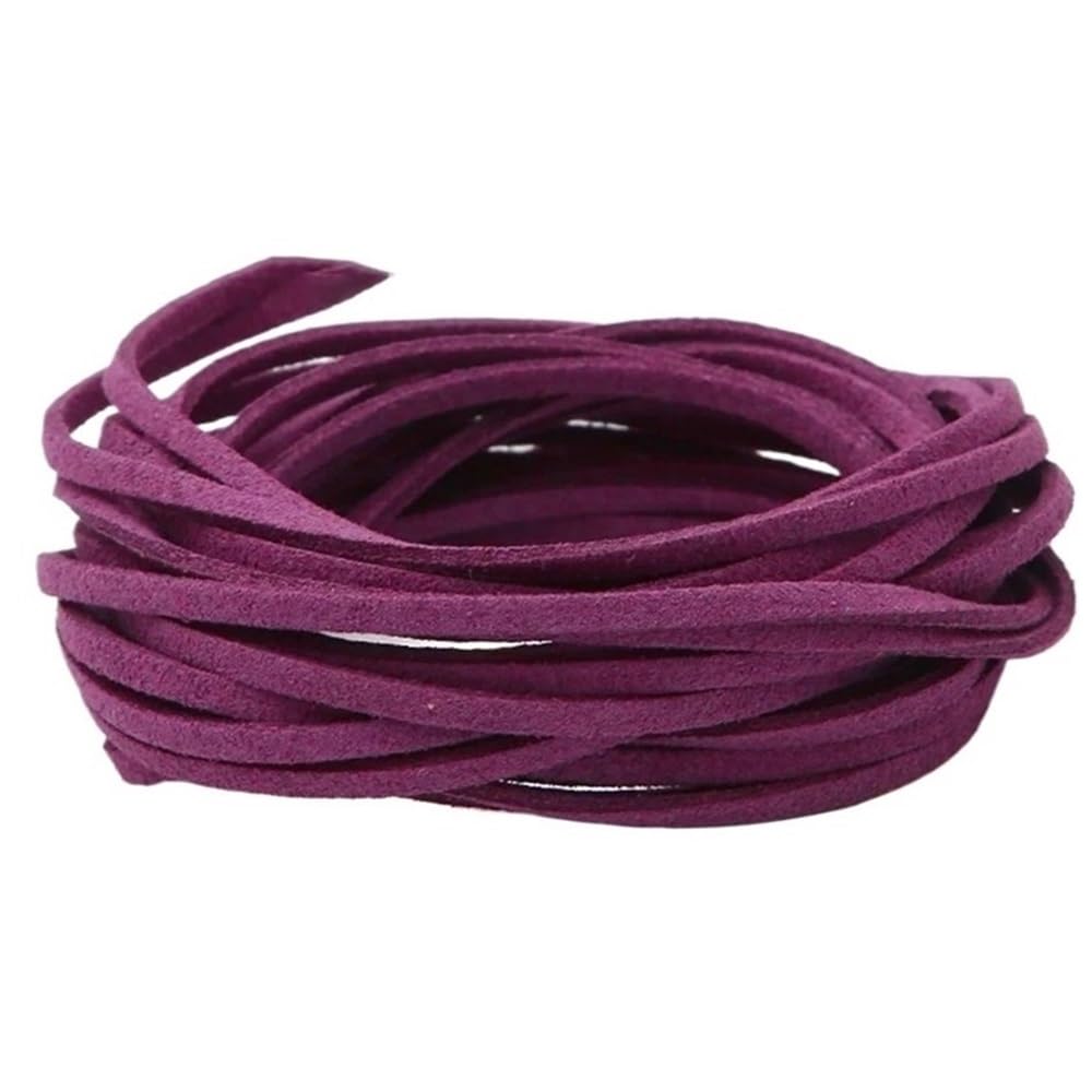 Decor Craft String 10Meters Handmade Thread Beading 2.5mm Flat Rope, Faux Suede Braided Cord Velvet Leather for Decor 1piece