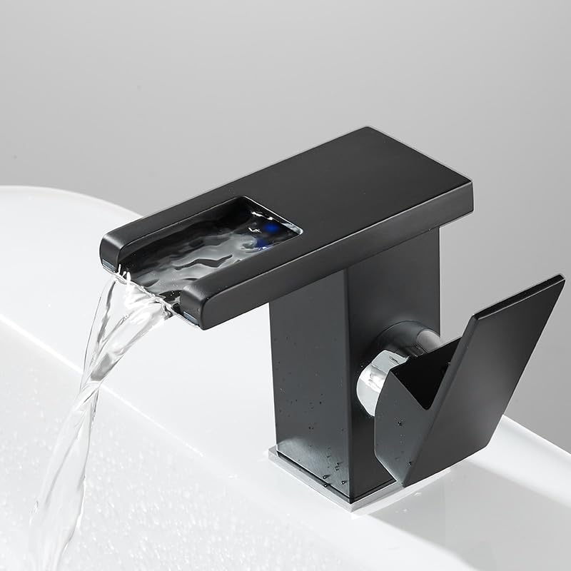 Bassin évier robinet mitigeur anti-brûlure à affichage thermique LED pour sécurité de famille