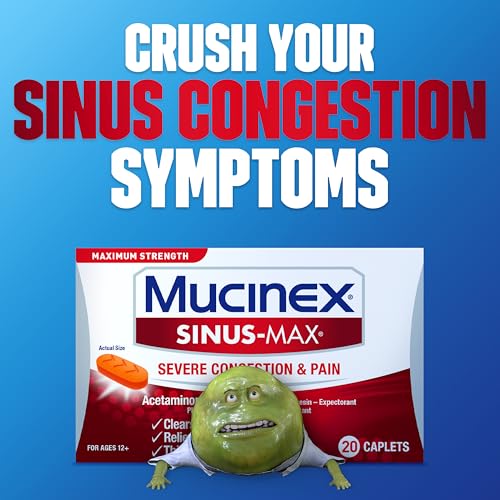 Mucinex Sinus-Max Severe Congestion Relief Caplets, 20 Count