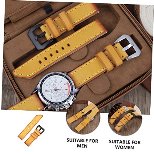 Correa de reloj de cuero para reemplazo de reloj con pulsera de de vaca unisex resistente 6