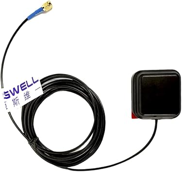 MASWELL GNSS Antenna Magnet and 3M Adhesive Mount SMA Male for GPS GLONASS Beidou Gaileo GPS Antenna L1 Bands 3meters 9.8feet Cable Length
