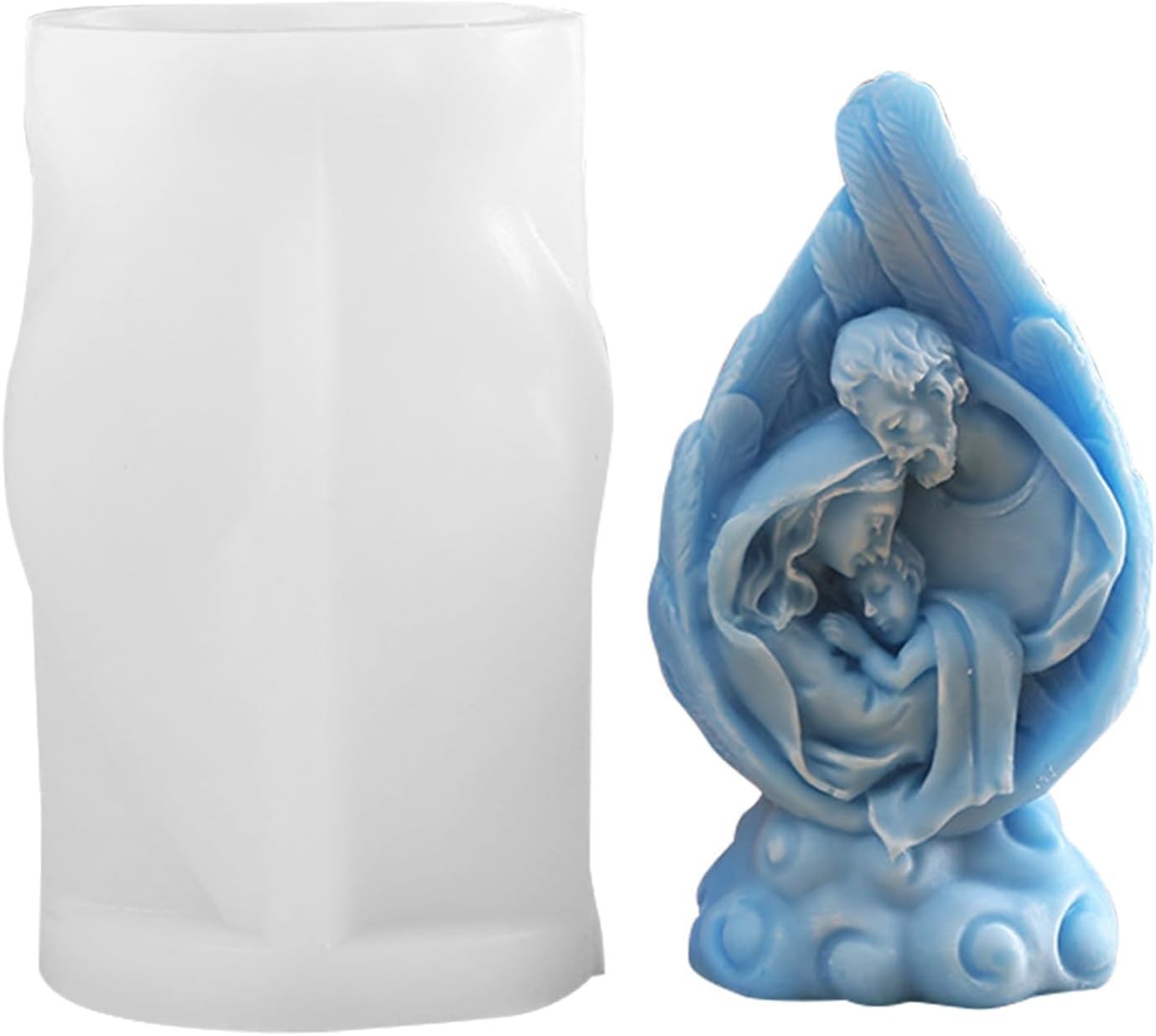 Sponsored Ad - RKPM HOMES Jesus Candle Mold I Nativity Scene House & Family Silicone Scented Wax Mould I Succulent Molds for Handmade Ornament Aromatherapy Soap, Clay, Resin Epoxy Casting, Art Craft Making (Style 3)