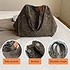 XFSRG Sacs Bandoulière Femme Léopard Shoulder Bag Tendance avec Fermeture Magnétique Sac à Main Spacieuse avec Pompon en Fausse Fourrure (Café) #3