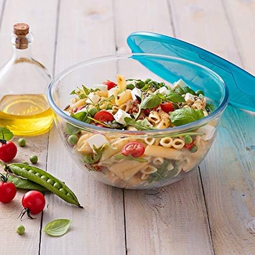 Pyrex - 2L Bowl with Lid from Borosilicate Glass Stain Resistant