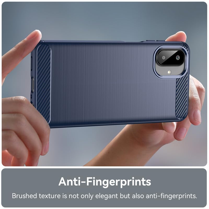 Image of Hybrid Carbon Fiber Back Case for Samsung Galaxy M07 / A07 / F07 (Blue)