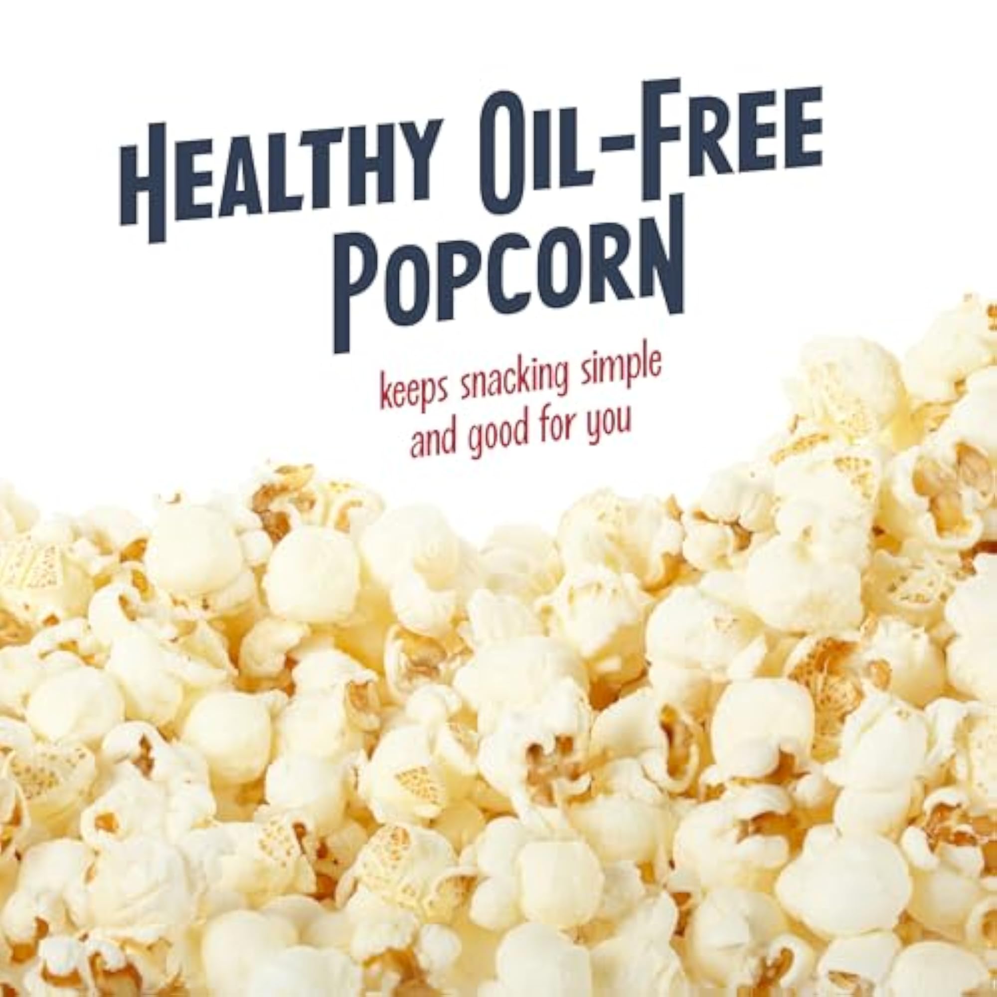 Hot Air Popcorn Maker with 8 Cups, Bowl and Lid