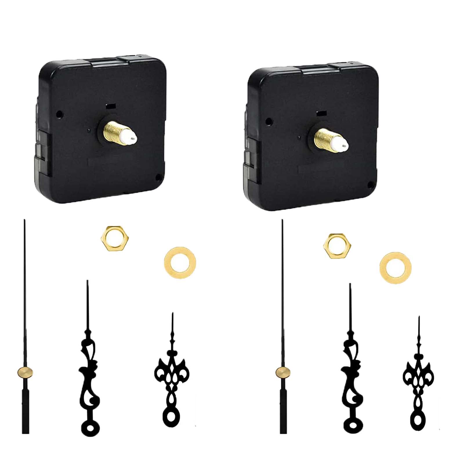 Buy 2 Pack Clock Mechanism Battery Powered, Long Shaft Clock Movement