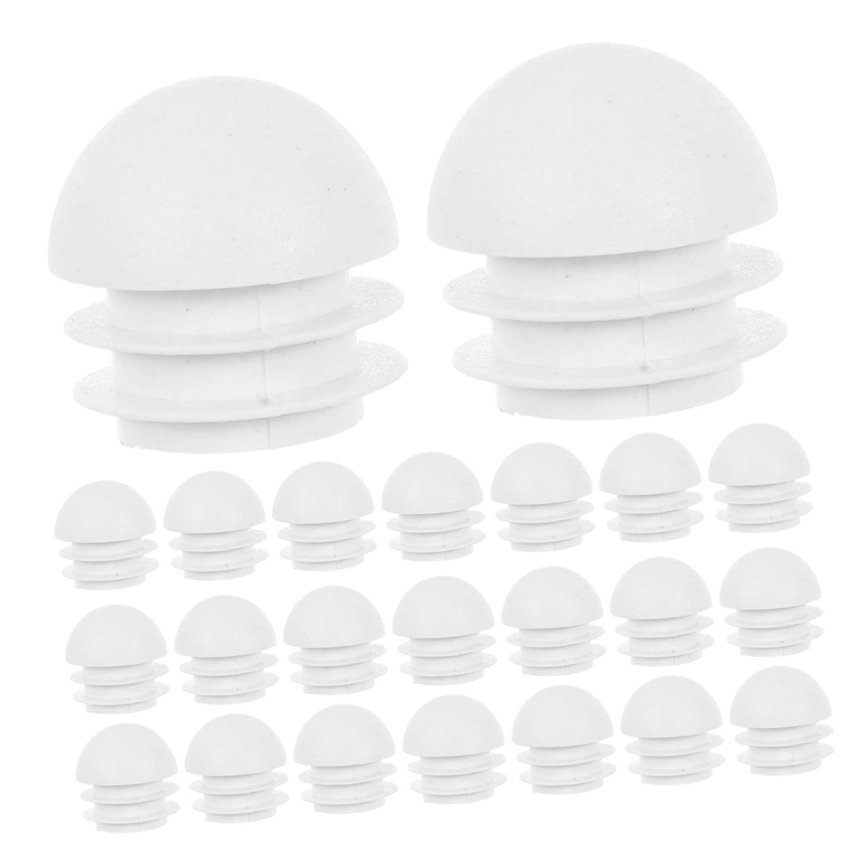 Sewroro Pipe Tube End Cap 25pcs Round Head Plug Ball Foot Plug for 22mm Pipes Water Stopper Sturdy Material Easy Installation