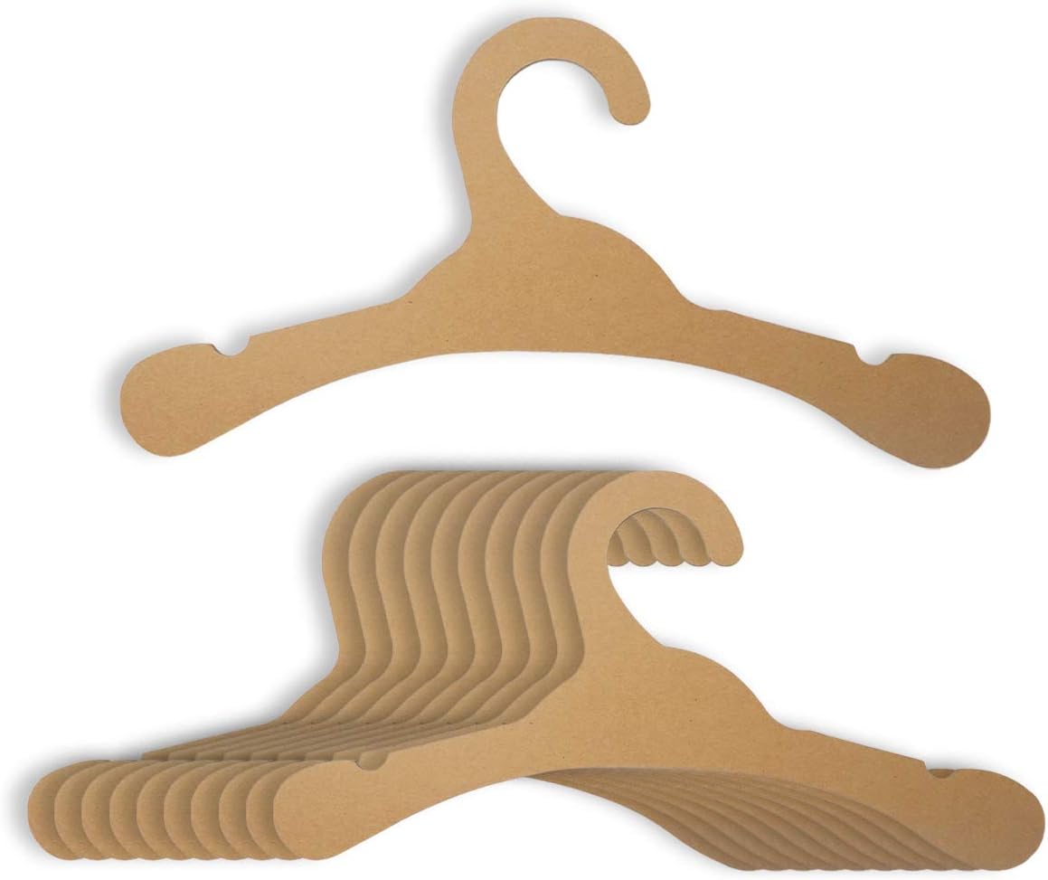 Kocpudu Baby Clothes Hangers, 50 Pack, Slim, Cardboard