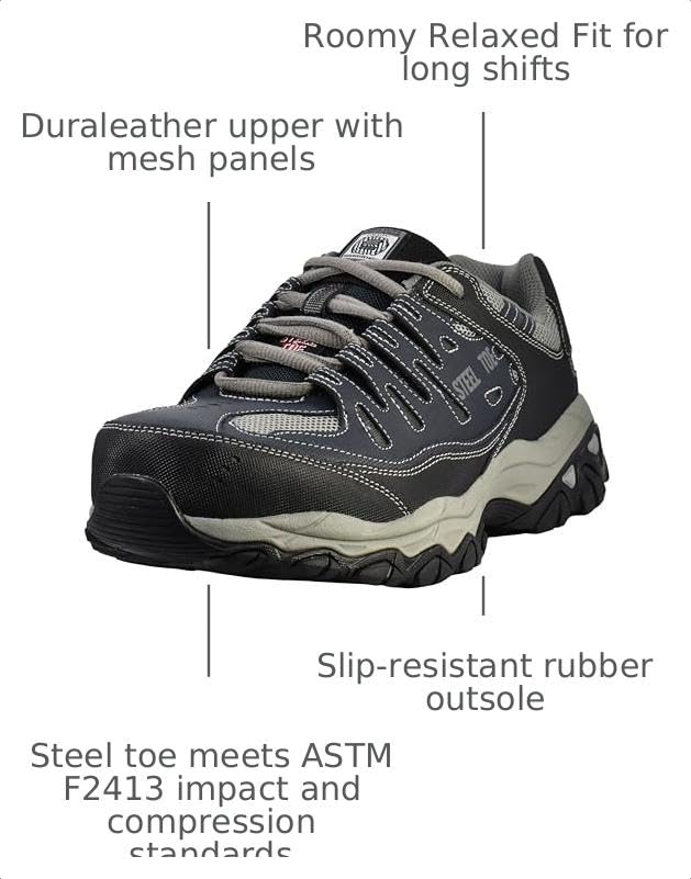 Image of Skechers Men's Cankton Steel Toe Lace Up