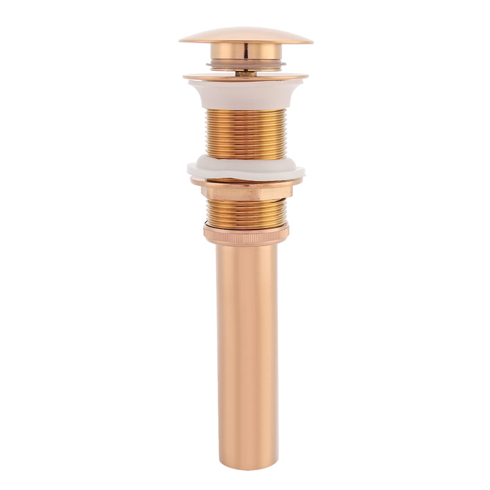 for Pop Up Drain for Pop Up Waste Stopper G1 1/4 Laiton Lavabo Lavabo for Pop Up Drain Assembly Non Overflow (Or Rose)