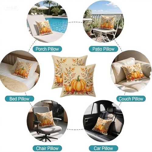 Housse coussin 70x70cm orange pour patio et canapé balcon - 7