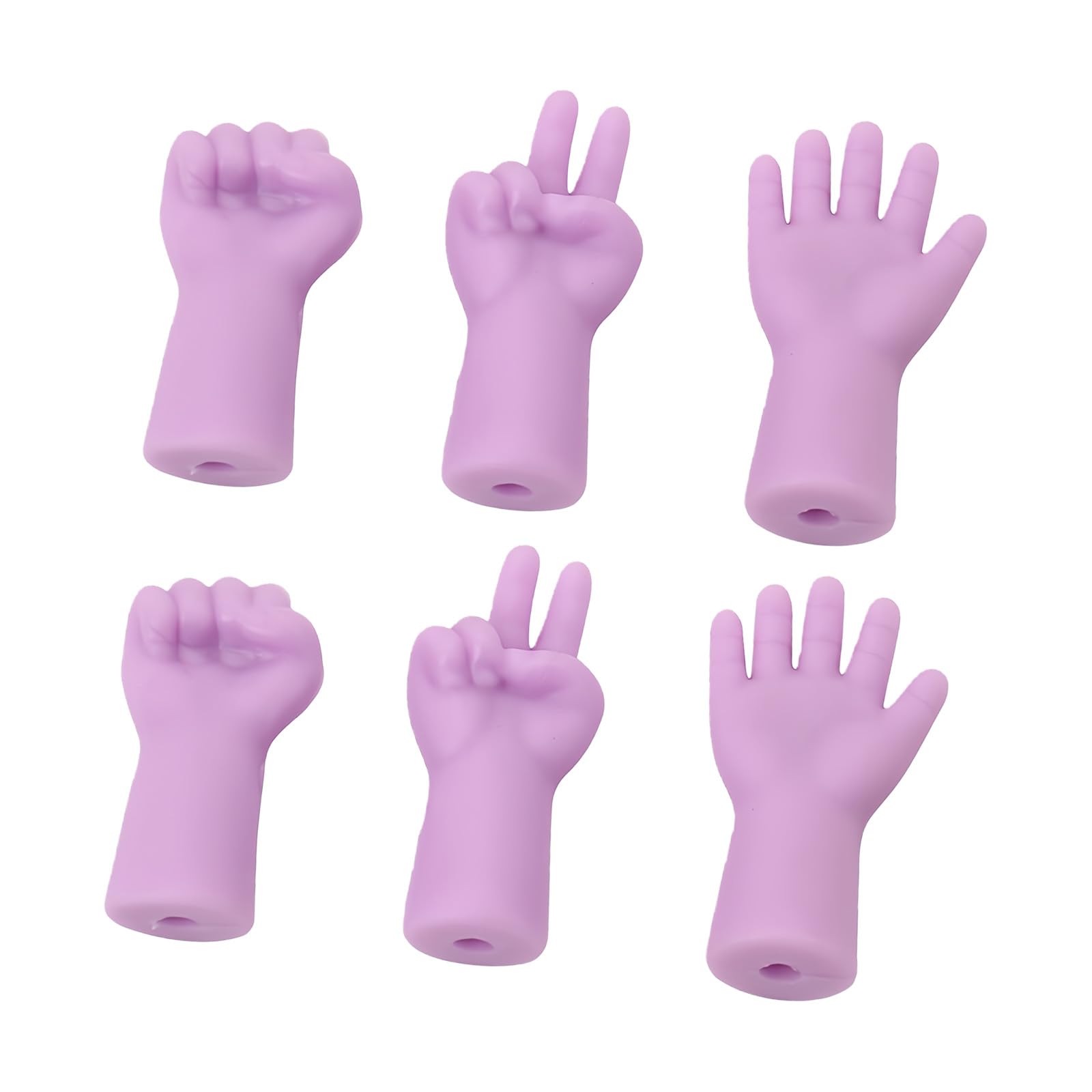 hogtnd 6pcs Knitting Needle Tip Protectors Hand Shape Knitting Stoppers Non-slip Crochet Tip Covers Crochet Caps