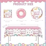 252pcs All-In-One Sweet One Birthday Party Decorations Set Include Sweet One Balloon Arch Tableware Balloon Box High Chair Banner Backdrop, etc. for 1st Birthday Decorations Girl, Serves 20 - Image 4