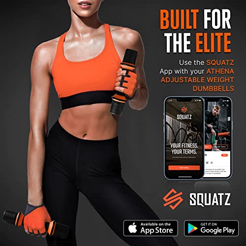 Image of Squatz Adjustable Dumbbell Set 70-140LB Adjustable Dumbbells For Home Gym, Anti-Slip Handle With Heavy‑Duty Plates, Exercise Fitness Dumbbells For Home Gym Strength & Weight Training