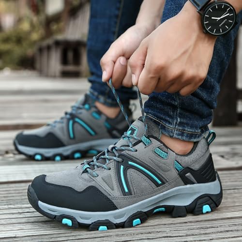 Low - Top Lightweight Men's Anti - Slip Hiking Shoes: Great for Outdoor Work and Trekking. Reliable Traction and Comfort.3