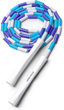 HEREROPE Jump Rope for Kids Ages 4-7 8-12, Hard Shatterproof Beads, Adjustable 7.2FT Tangle-Free Jump Rope for Boys Girls, School PE Fitness Outdoor Exercise