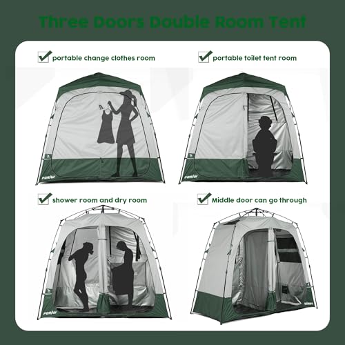 Porayhut Deluxe 2-Room Shower Tent