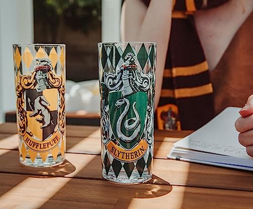 Image of Silver Buffalo Harry Potter Hogwarts House Crests 4-Pack Tumbler Set, 10-Ounces