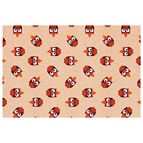 Set de table hibou x6 antidérapant résistant à la chaleur 30x45 cm - 2