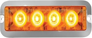 GG Grand General 76530 Amber Medium Rectangular 4 LED Strobe Light with Amber Lens