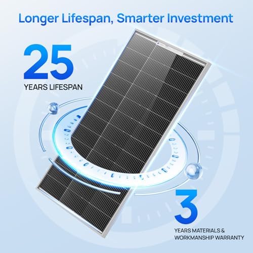 ECO-WORTHY 12V 100W N-Type Bifacial Solar Panel, 16BB Solar Panel of High Efficiency Monocrystalline Silicon for RV, Trailer, Camping, Off-grid, Farm - 5
