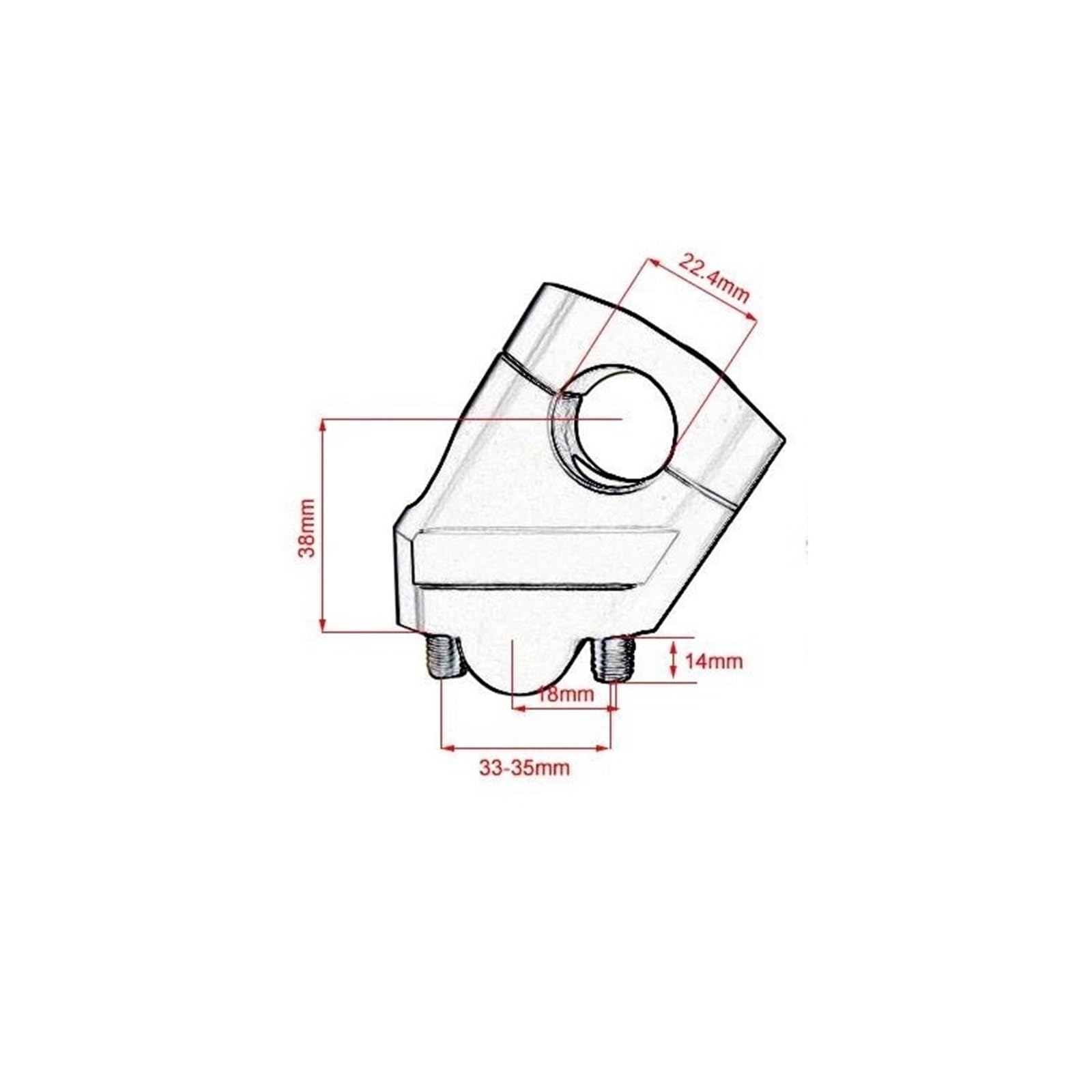Motorrad-Lenkererhöhungen Motorrad Lenkererhöhung Für NTV650 NTV 650 Deauville 700 Varadero 125m 650 Lenkererhöhung Klemmhalterung Adapter Kit Lenker Lenkererhöhung Adapter(Schwarz)