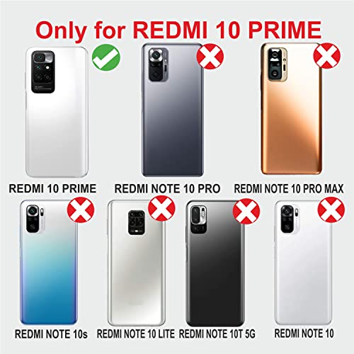 Image of KIVANO Compatible with Xiaomi Redmi 10 Prime Flip Cover | Leather Finish | Inside Pockets & Inbuilt Stand | Shockproof Wallet Style Magnetic Closure Back Cover Case