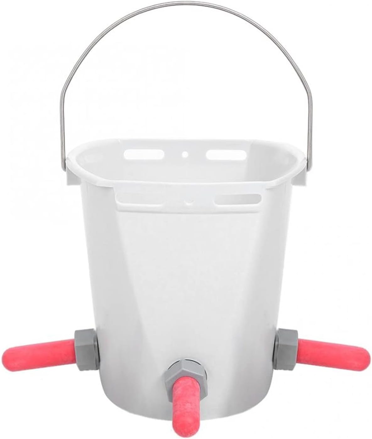 Milking Machine Milk Feed Bucket Plastic Multiple Nipples Lamb Calf Milk Feed Bucket for Cattle Sheep Livestock for Cows and Goats (Color : Three Nipple)