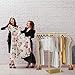 Gold Racks for Boutique, Clothing Display Rack, Double Pole Supported Stable Metal Retail Clothes Stand, Freestanding Garment Rack Clothing Rack in Bedroom and Laundry Room (gold, 39.37X51.18in)