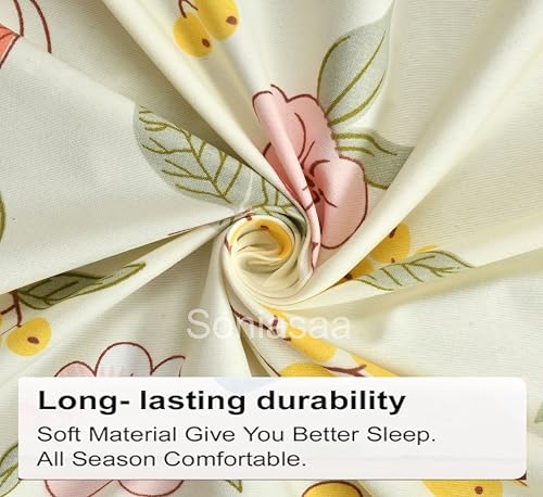 Image of 202 TC Cotton Feel All Around Elastic Fitted Bedsheet, Elastic Fitted Bedsheet King Size Bedsheet for Double Bed with 2 Pillow Covers, Size - 72 x 78 x 8 Inch Color Pista