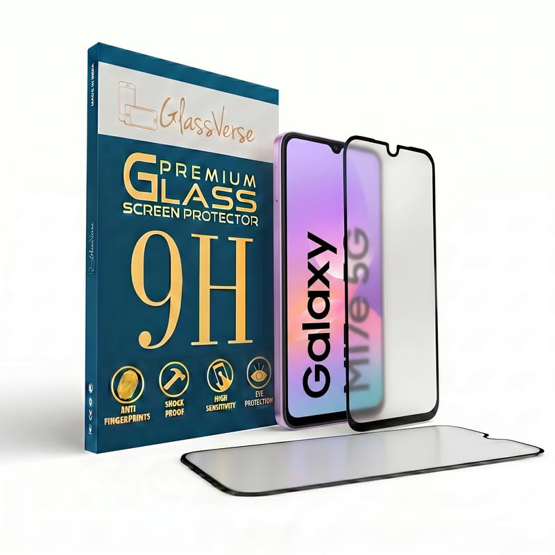 Image of GlassVerse D+ Matte Tempered Glass With 18H Hardness For Samsung Galaxy M17e 5G (Pack Of 2) with Free Installation Kit. Full screen Coverage - 6.7 inch