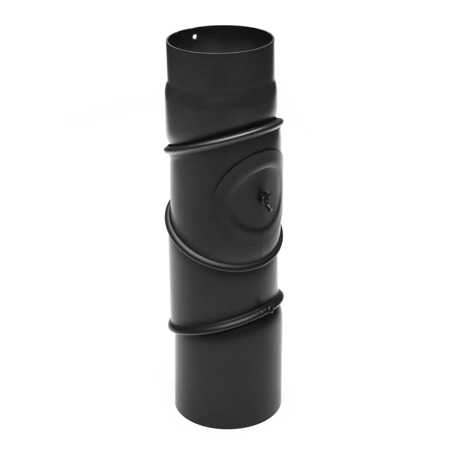 raik Rauchrohrbogen Ofenrohr 120 mm Multibogen mit Reinigungsöffnung schwarz 0–90° Stahlrohr 2 mm einwandig Senotherm beschichtet Länge 465 mm Made in EU
