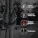 WEREWOLVES Paracord Rope, 7 Strand Type III Parachute Cord 4mm 100ft / 200ft for Crafting, DIY Projects, Survival Bracelets (Black, 100 ft)