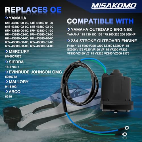 Image of 68V-43880-00 Outboard Motor Power Tilt Trim Fit for Yamaha 115 150 200HP