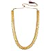 Aheli Wedding Wear Gold Tone Goddess Engraved on Coin Long Necklace Set South Indian Traditional Bollywood Fashion Jewelry Set for Women