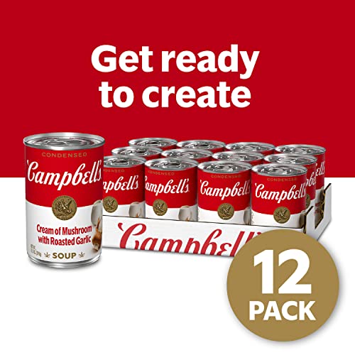 Campbell's Condensed Cream Of Mushroom With Roasted Garlic Soup, 10.5 Ounce Can (Pack Of 12) #TOP1