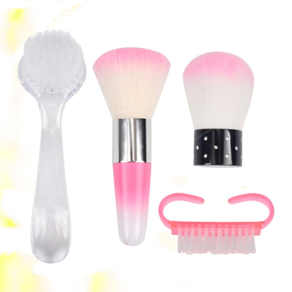 Professional Nail Cleaning Brush Set for Nail Art with Strong Cleaning and Gentle on Skin Plastic Material Accessory and Manicure Use