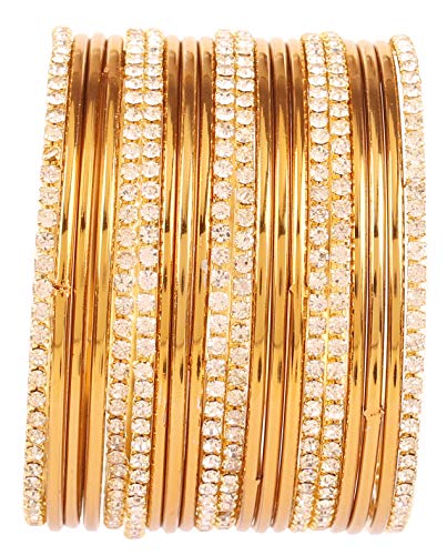 Bracelet ethnique indien strass citrine et jonc filigrane femme