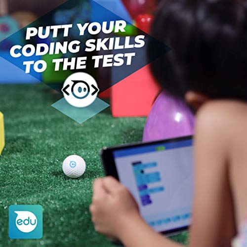 Image of Sphero Mini Golf: App-Enabled Programmable Robot Ball - STEM Educational Toy for Kids Ages 8 & Up - Drive, Game & Code with Play & Edu App, Eggshell White