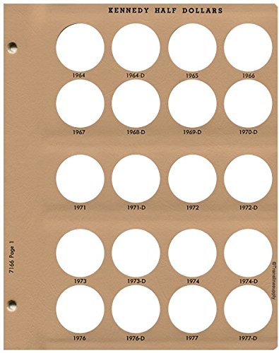 Dansco Us Kennedy Half Dollar Coin Album 1964 - 2017 #7166 #TOP1