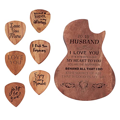 SUPERDANT Support de Boîte de Sélection de Guitare en Bois à Mon Mari Conteneur en Bois Étui de Sélection de Forme de… - Les Beatles, Paul McCartney, John Lennon, RIngo Starr, George Harrison SUPERDANT Support de Boîte de Sélection de Guitare en Bois à Mon Mari Conteneur en Bois Étui de Sélection de Forme de…